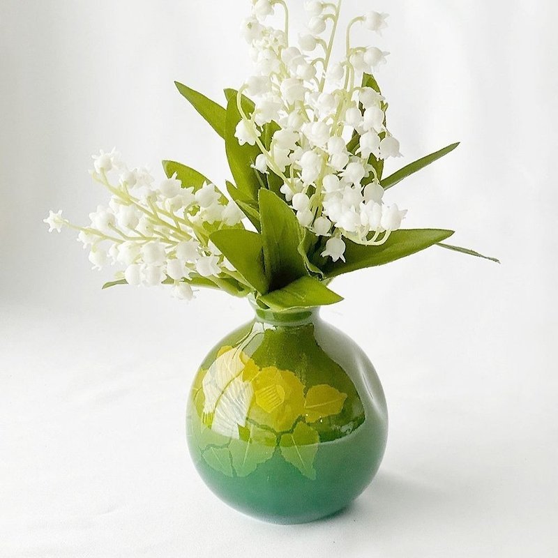 Beautiful Japanese Vase - เซรามิก - เครื่องลายคราม สีเขียว