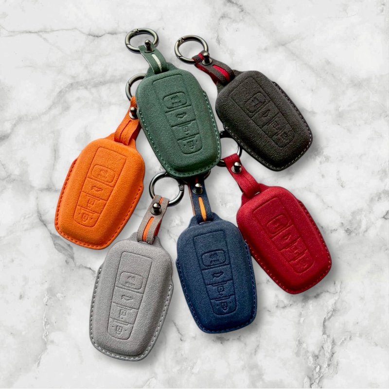 Toyota Camry Crown bZ Corolla Cross Rav4 Key Pouch Key Ring - ที่ห้อยกุญแจ - หนังแท้ 