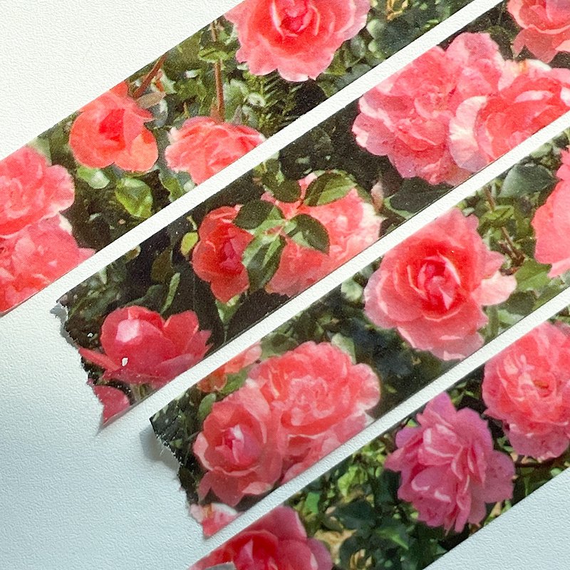 Jardin de france masking tape - 紙膠帶 - 紙 粉紅色
