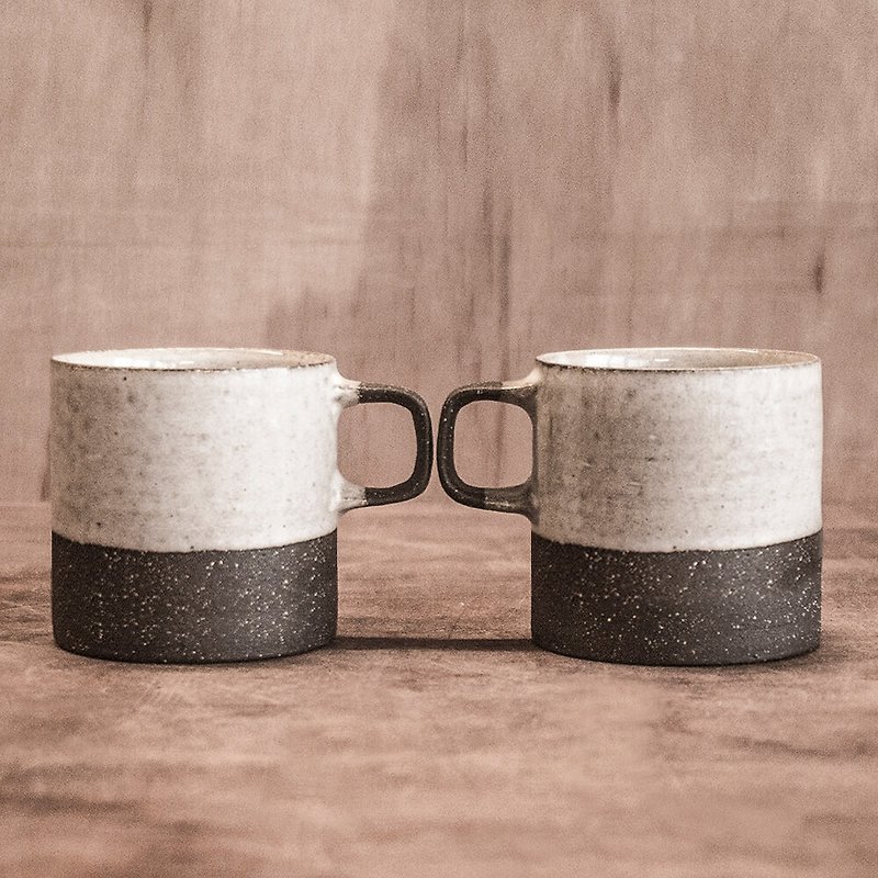 Two-color coffee cup 200ml double set - Mugs - Pottery 