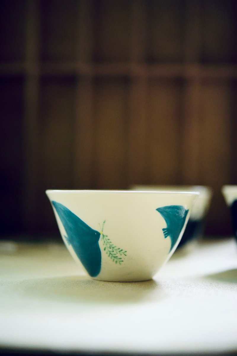 手繪彩虹飛鳥no.3-杯子/茶杯 - 杯子 - 陶 多色