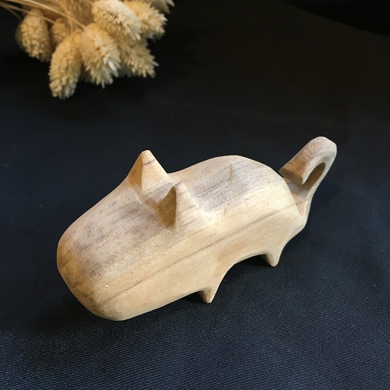 wood craft  cat - ของวางตกแต่ง - ไม้ 