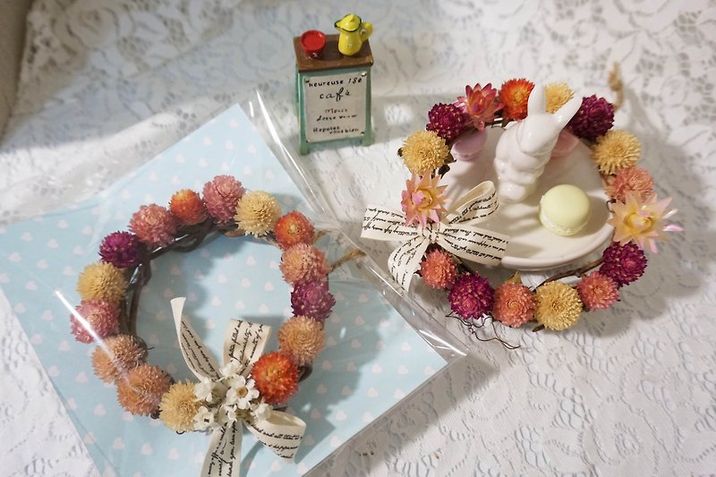 Amaranth donuts dried small wreath*exchange gifts*Valentine's Day*wedding*birthday gift - ตกแต่งต้นไม้ - พืช/ดอกไม้ หลากหลายสี