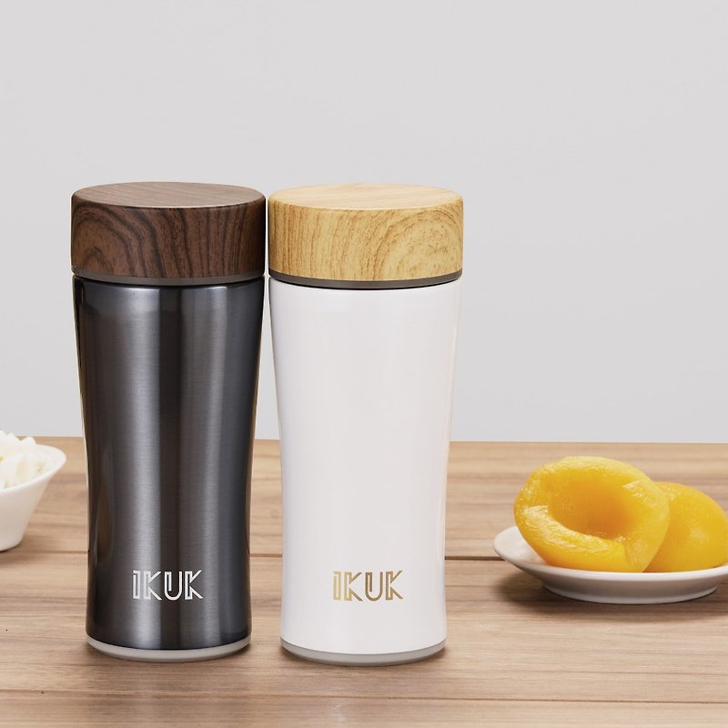 IKUK 艾可 陶瓷保溫杯 360ml 木紋職人系列保溫瓶 - 保溫瓶/保溫杯 - 不鏽鋼 多色