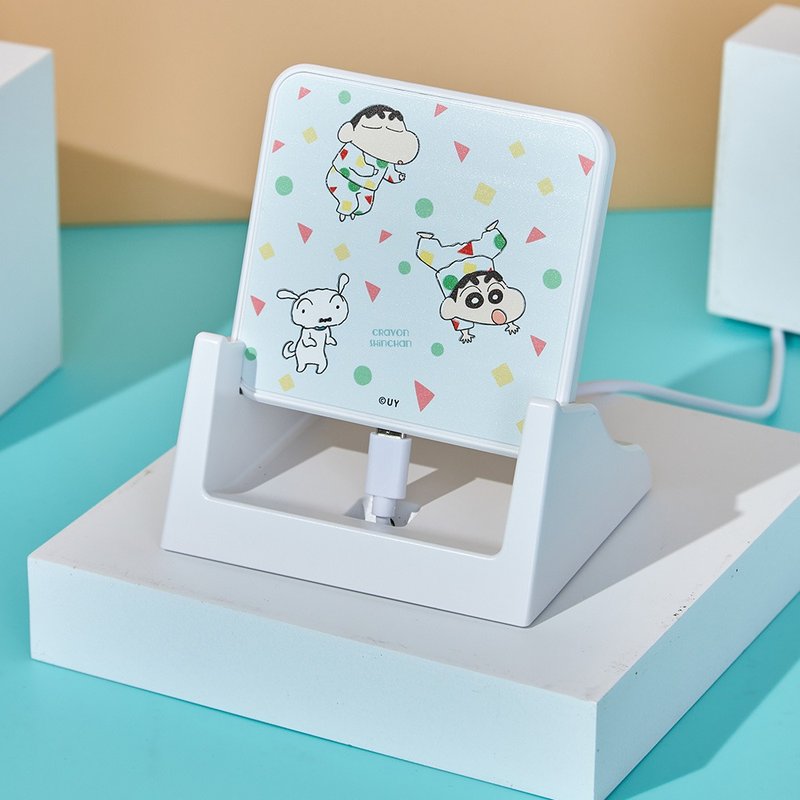蠟筆小新睡衣小新碎花15W可拆式快充無線充電器 - 無線充電盤/板/座 - 塑膠 多色