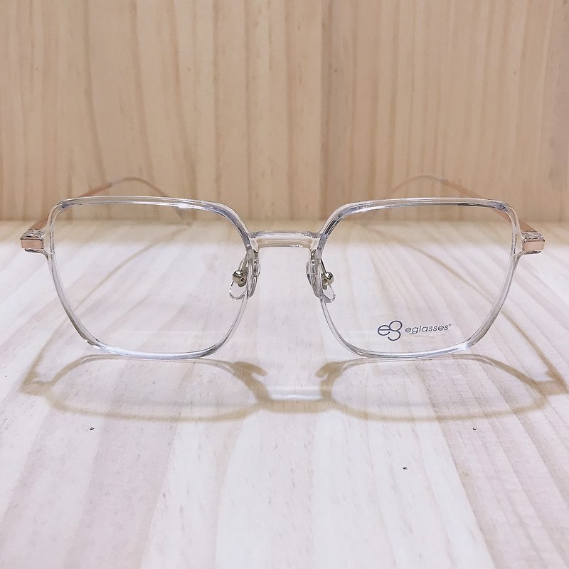 The highest grade UV420 blue light filter 0 degree glasses in the station. Transparent series generous gold color matching WR06 - กรอบแว่นตา - โลหะ สีใส
