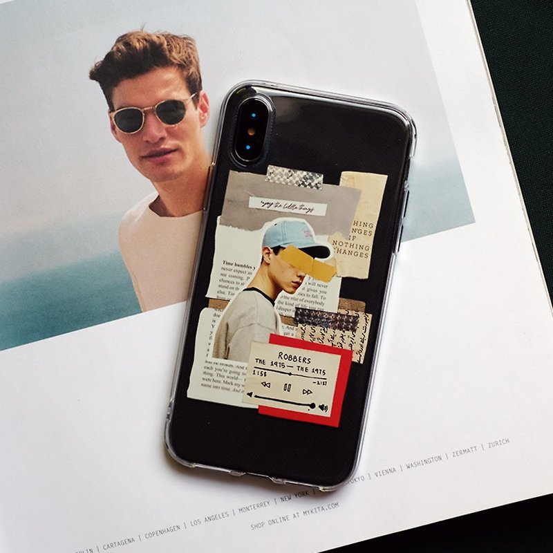 Retro Collage-iPhone Case - Phone Cases - Rubber Transparent