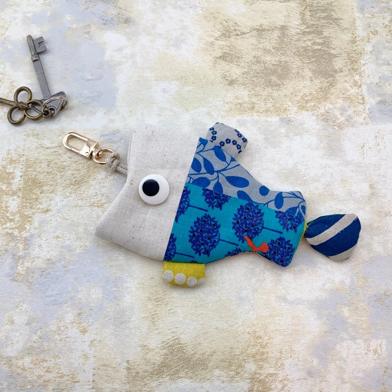 魚魚出動—鋪棉鑰匙包 - 鑰匙圈/鑰匙包 - 棉．麻 