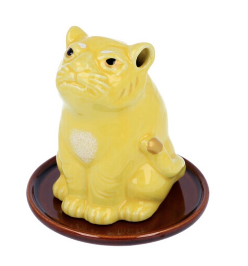 干支香爐 生肖 寅 虎 限量商品 日本原廠已經售罊並告絕版 - 香氛/精油/擴香 - 瓷 黃色