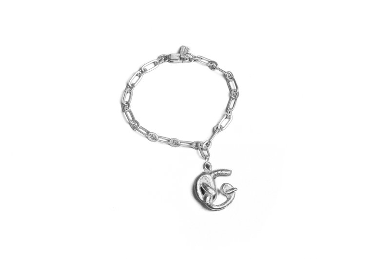 Knot Alphabet Bracelet Silver 99.99 / G / - 手鍊/手環 - 純銀 銀色