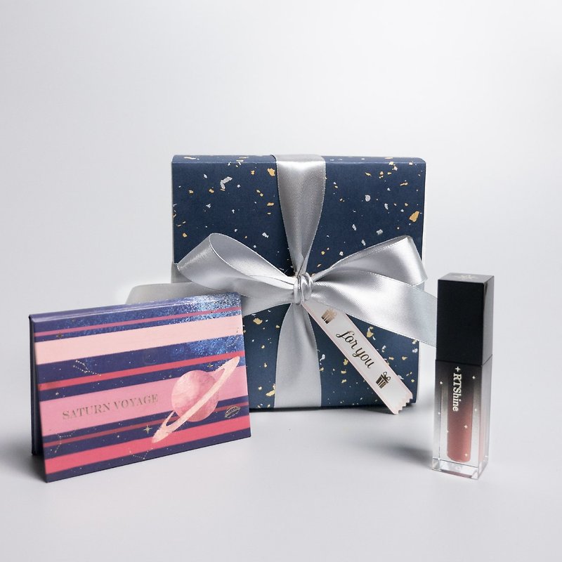 Fantasy Star Aurora Gift Set | Planet Mini Eyeshadow + Hydrating Lip Gloss - ลิปสติก/บลัชออน - วัสดุอื่นๆ สีน้ำเงิน