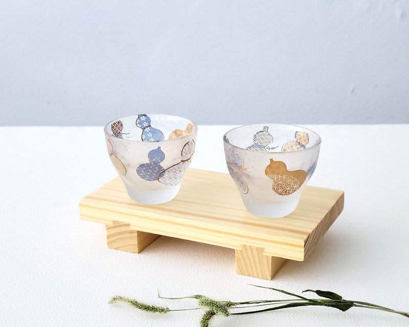 【Wedding Gift】Golden Gourd Sake Cup Set - Bar Glasses & Drinkware - Glass 