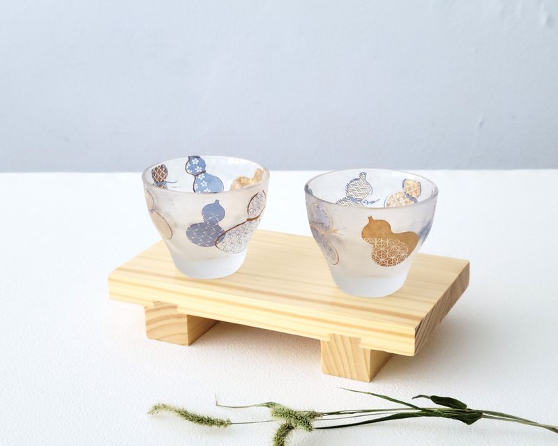 【Wedding Gift】Golden Gourd Sake Cup Set - Bar Glasses & Drinkware - Glass 