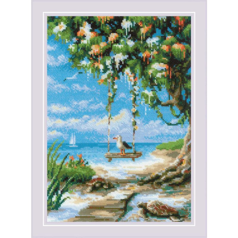 2215 - RIOLIS Cross Stitch Material Pack - Swing on the Beach - เย็บปัก/ถักทอ/ใยขนแกะ - วัสดุอื่นๆ 