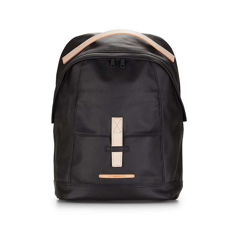 RAWROW-canvas series-13-inch personalized backpack - ink black-RBP431BK - Backpacks - Cotton & Hemp Black