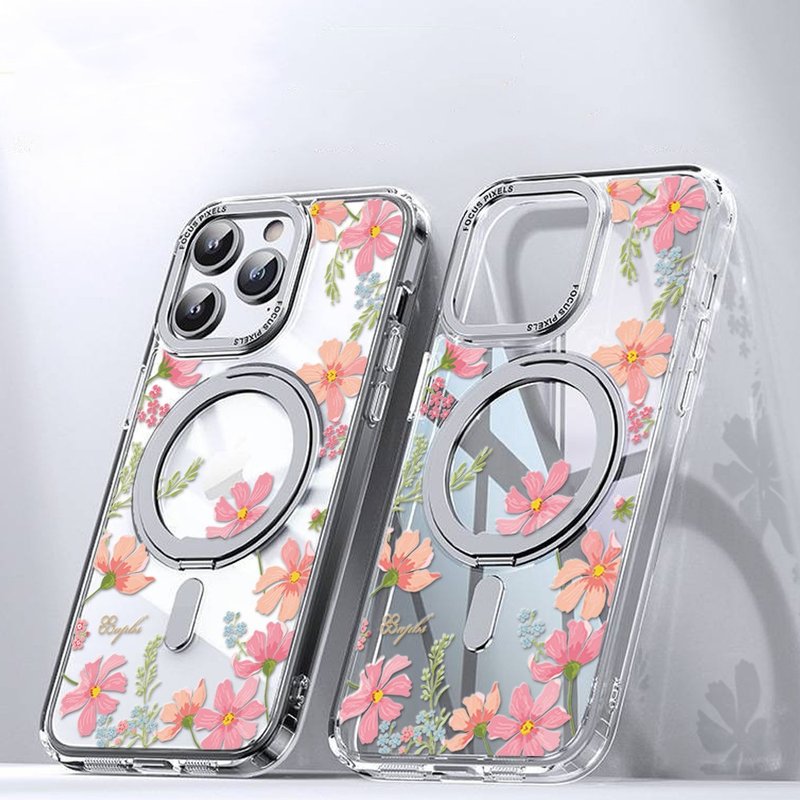 16/15/14/13/12/S25/S24/S23 Series 360 Rotating Magnetic Stand Shell-Four Seasons-Spring - Phone Cases - Other Materials Multicolor