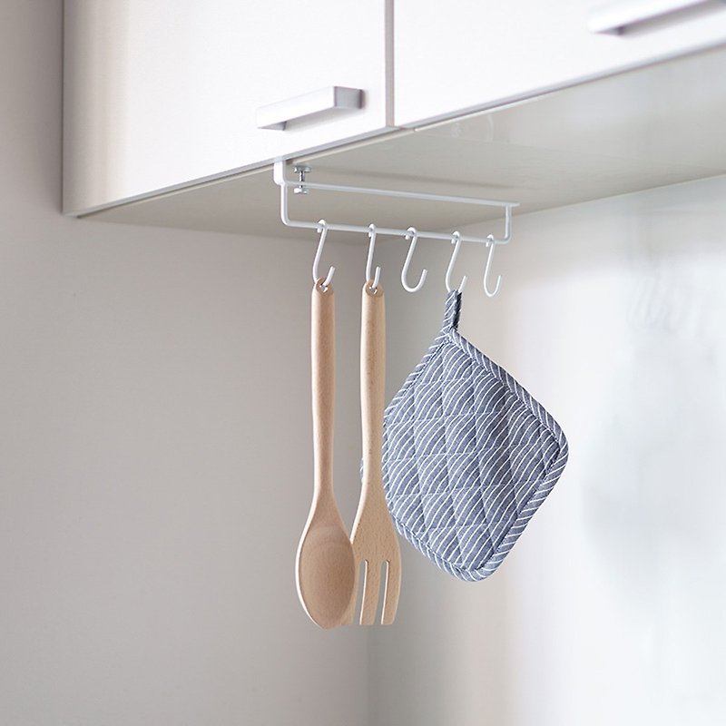 Drill-free cabinet activity hook hanger - Hangers & Hooks - Other Materials White
