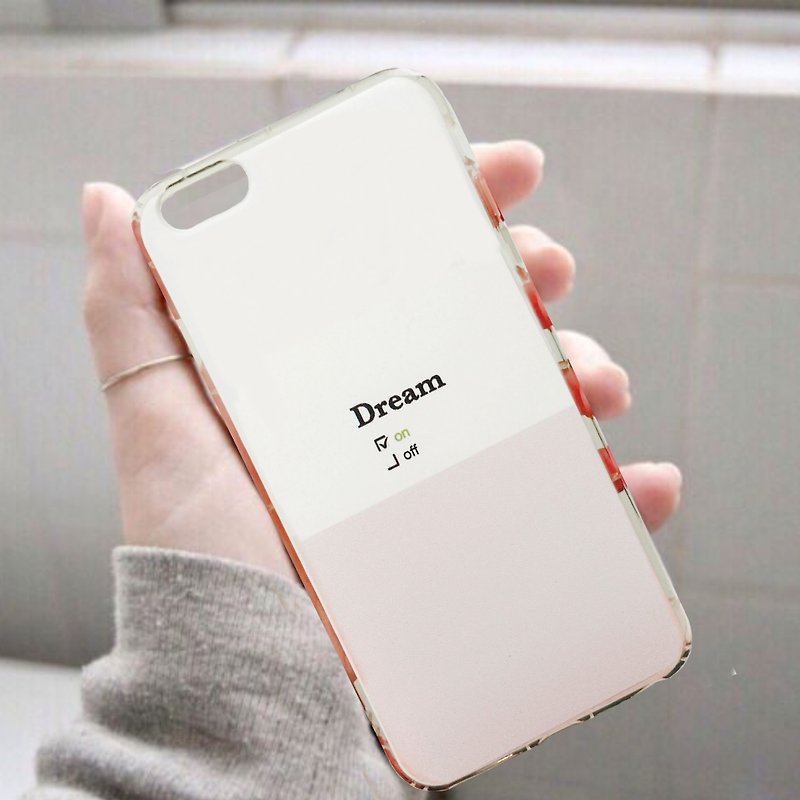 Dream is opening / All models support anti-fall phone case / Two colors are available - เคส/ซองมือถือ - พลาสติก สึชมพู