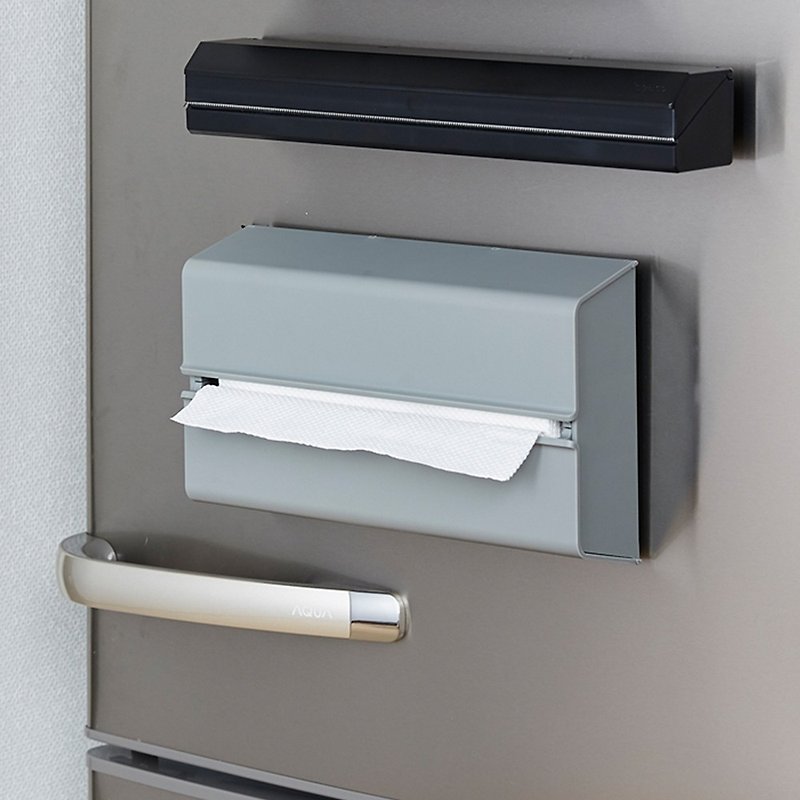 Japan ideaco ABS wall/desk dual-use paper towel holder - กล่องทิชชู่ - พลาสติก หลากหลายสี