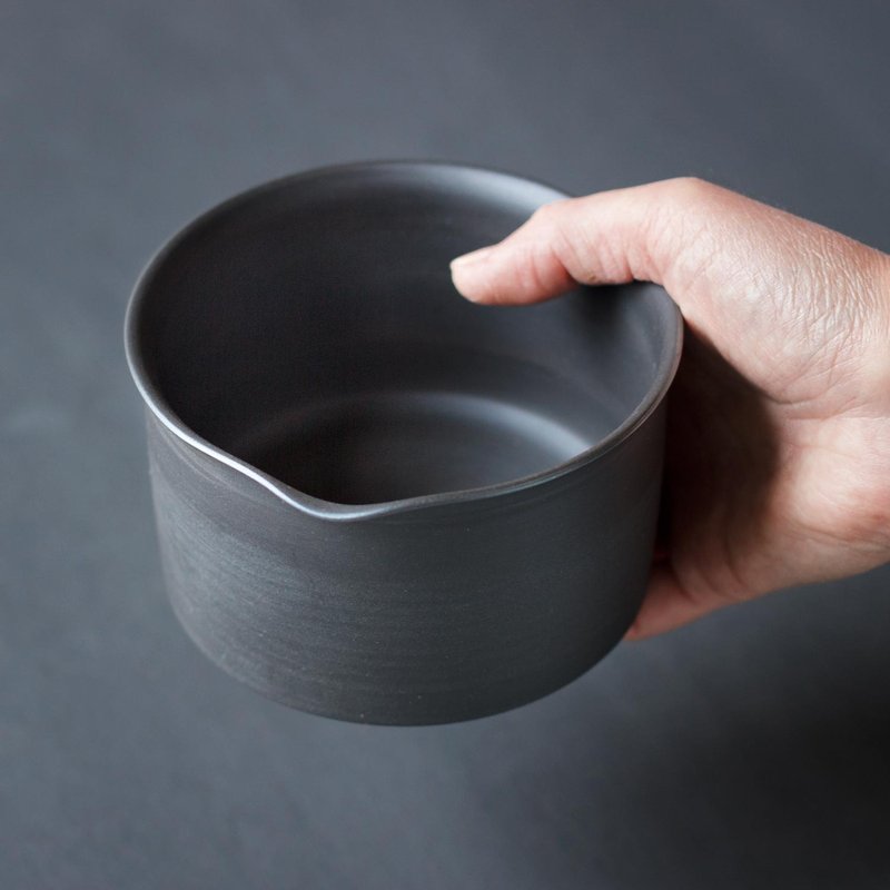 萬古焼　湯冷し - 抹茶碗・黒 - 茶壺/茶杯/茶具 - 陶 黑色