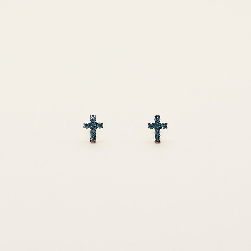 Serenity 14K Mini Cross Earring - Earrings & Clip-ons - Precious Metals 