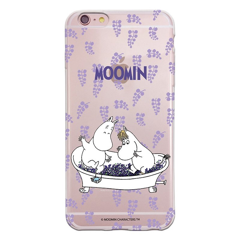 Moomin正版授權-嚕嚕米果香浴缸 透明防撞空壓手機 - 手機殼/手機套 - 矽膠 透明