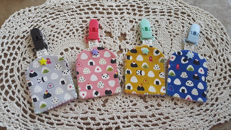 Animal rice ball safe charm bag (clip)【PE170709】 - Baby Gift Sets - Cotton & Hemp Multicolor