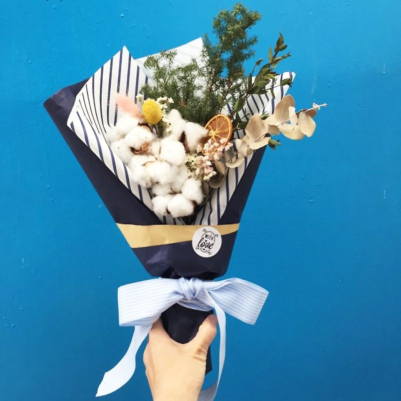 Us together + Valentine's Day bouquets and dried bouquets cotton - ตกแต่งต้นไม้ - พืช/ดอกไม้ สีน้ำเงิน