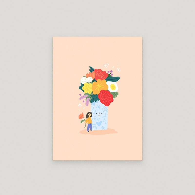 Flowers For You (Art Print) - 卡片/明信片 - 紙 粉紅色