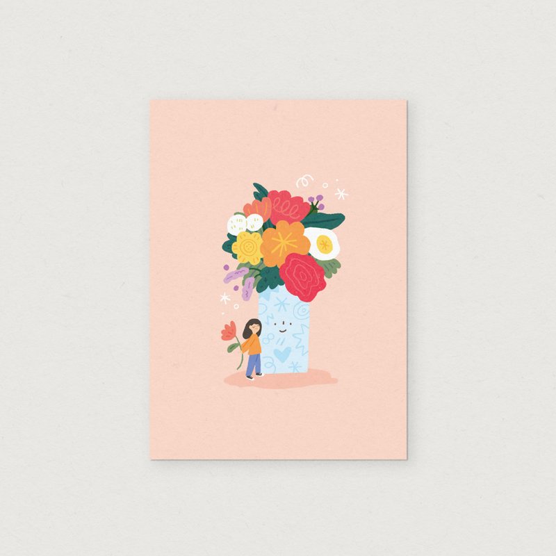 Flowers For You (Art Print) - 卡片/明信片 - 紙 粉紅色