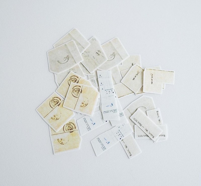 YOHAKU Styling Sticker F-007 Pocket Material Pocket Book Handmade Japanese Stationery - Stickers - Paper Khaki