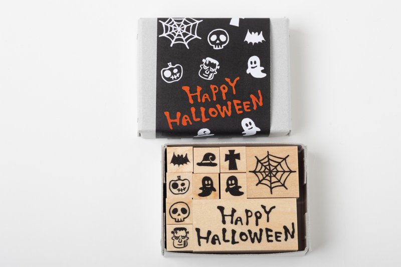 ハロウィンはんこセット*ラバースタンプ10個セット*RS032_y - 印章/印台 - 木頭 