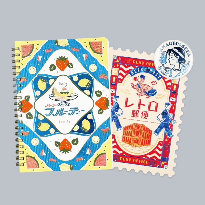 【Japan Exclusive】Pinkoi × ROKKAKU × Ob1toy Limited Color Notebook - Notebooks & Journals - Paper Blue