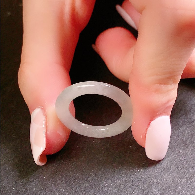 【願平安】冰種翡翠平安環項鍊 | 天然緬甸玉A貨翡翠 | 送禮 - 項鍊 - 玉石 透明