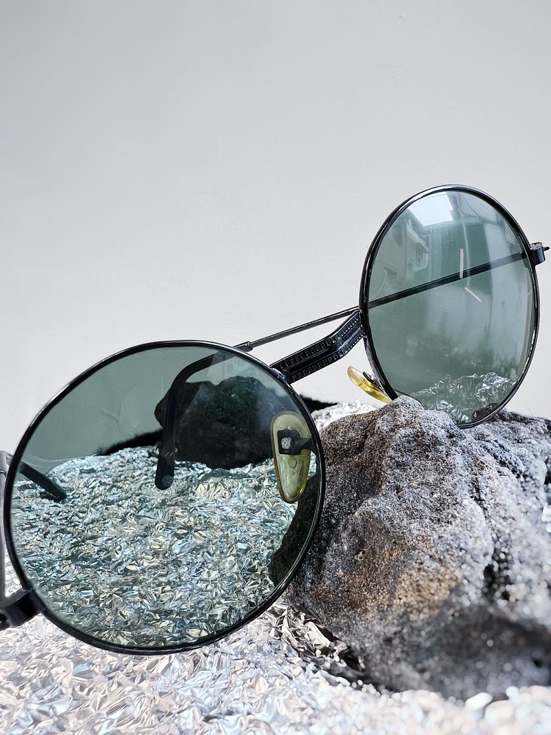 暗夜亮黑直角鏡腳 墨鏡框 古蕫 眼鏡額縁 サングラス/sunglasses - 眼鏡/鏡框 - 其他金屬 黑色