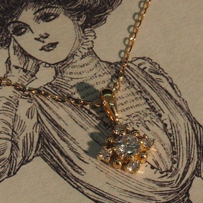 18K金流星項鏈 18K Gold Falling Star Necklace - 項鍊 - 貴金屬 