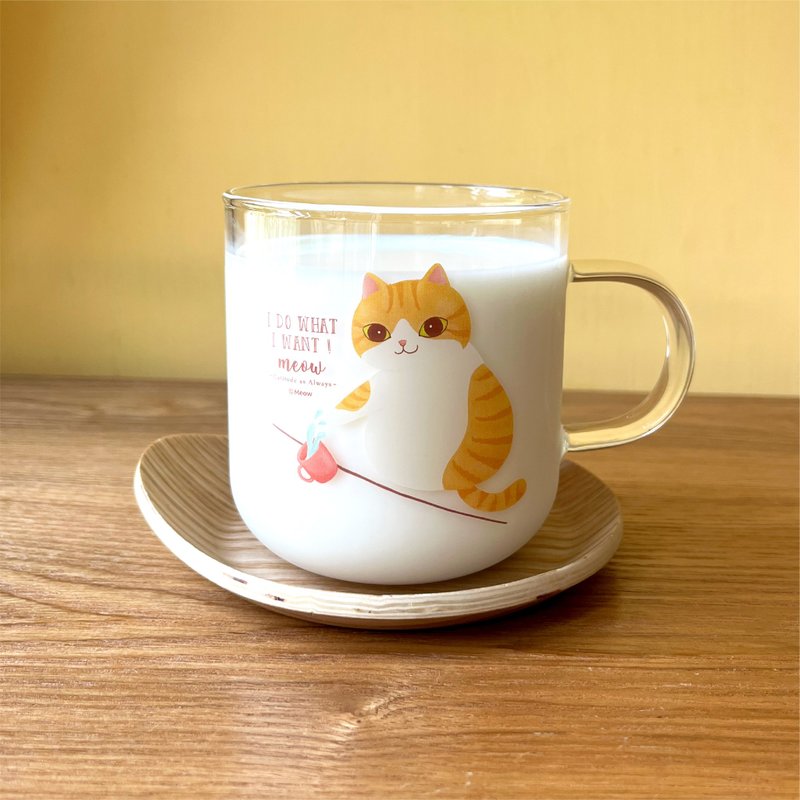 Meow I Do What I Want 貓貓玻璃杯 - 其他杯子 - 繡線 多色