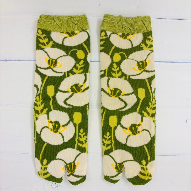 足袋襪 兩趾襪(雛芥子)日本文化足袋短襪 23~25cm - 襪子 - 棉．麻 