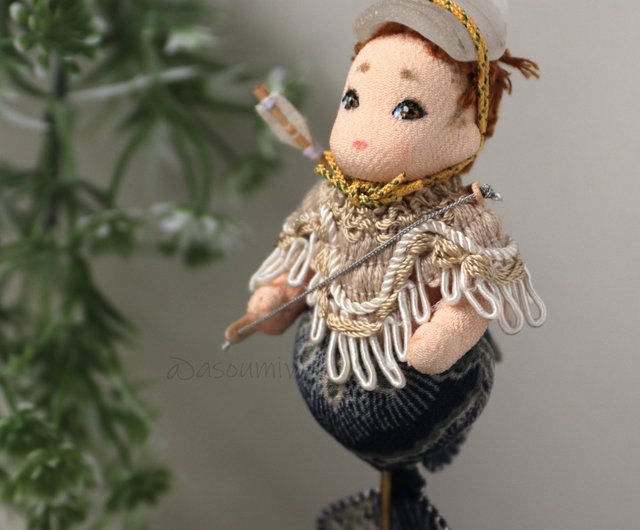 BJD ちりめん細工の金魚の人魚 男の子 2 アートドール 創作人形
