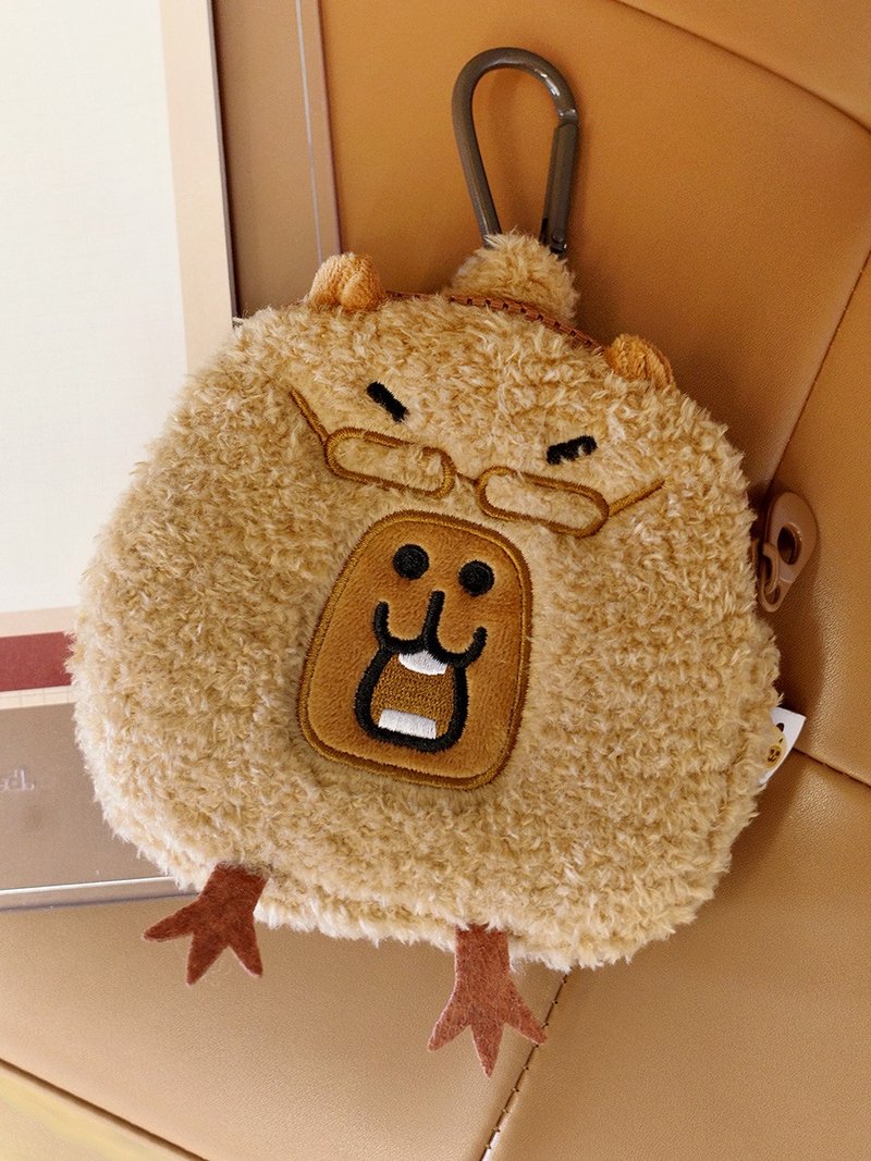 Original Capybara Plush Coin Purse Pendant Cute Capybara Headphone Bag Funny Plush Storage Bag Pendant - กระเป๋าใส่เหรียญ - วัสดุอื่นๆ 