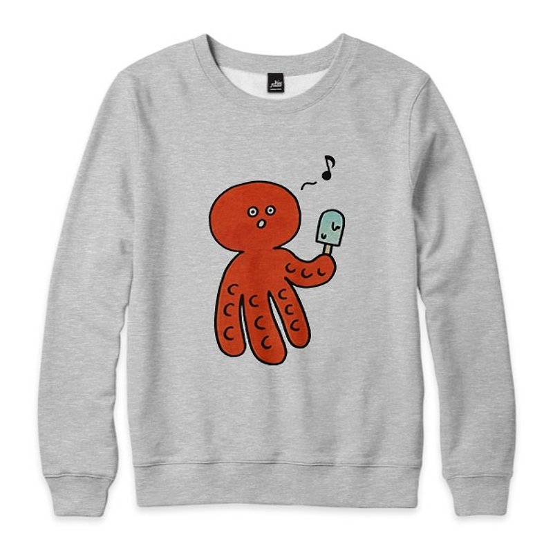 Octopus love to eat ice - dark gray - neutral university - Men's T-Shirts & Tops - Cotton & Hemp 