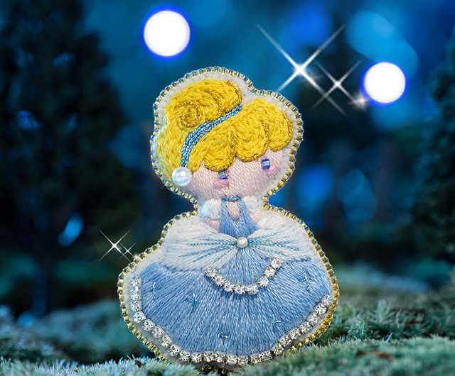 海の娘手刺繍ブローチ女性用フランス刺繍ビーズ刺繍 DIY 材料