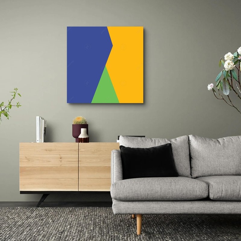 Modern geometric art giclee frameless painting - โปสเตอร์ - เส้นใยสังเคราะห์ 