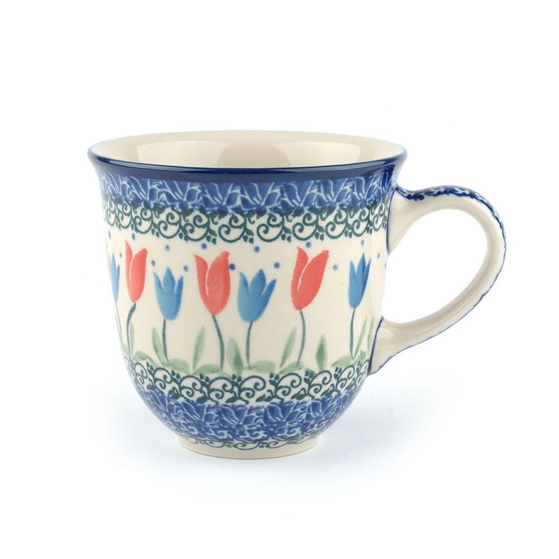 Polish ceramic Tulip Royal mug 340ml - Cups - Pottery Multicolor