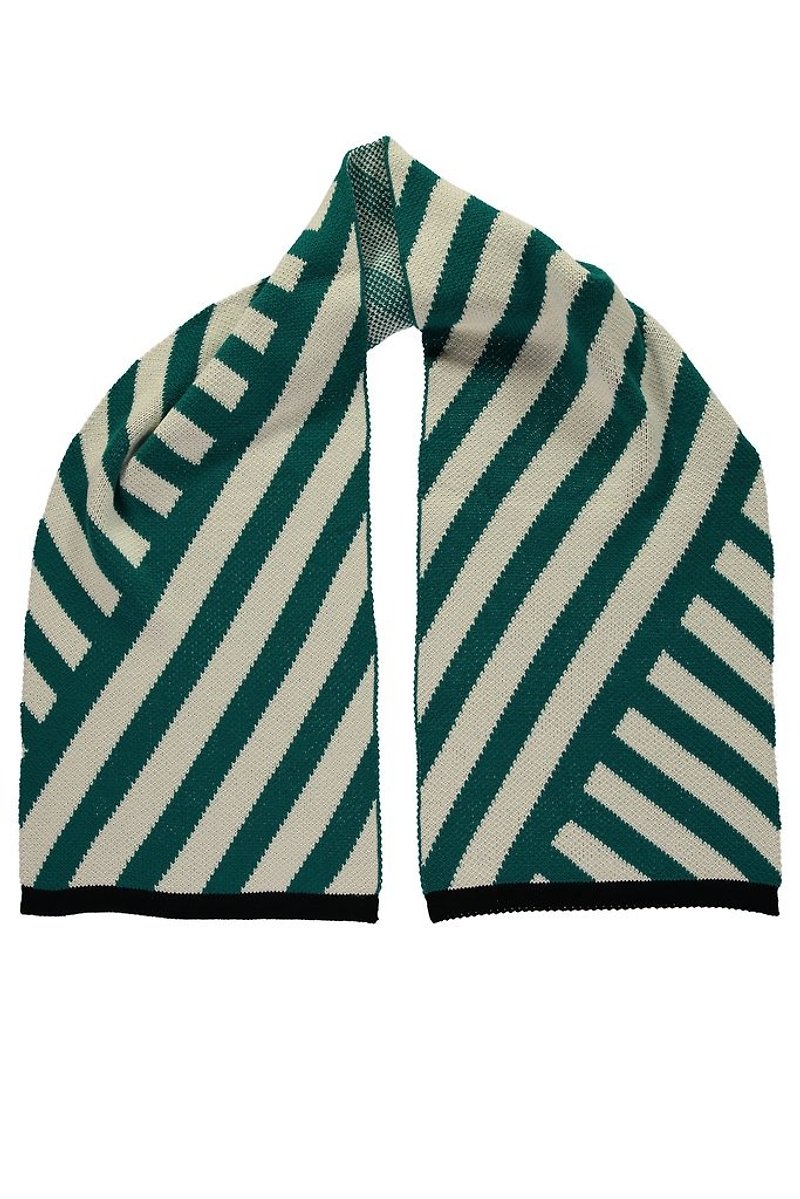 Stripe Scarf  Green - Other - Polyester Green