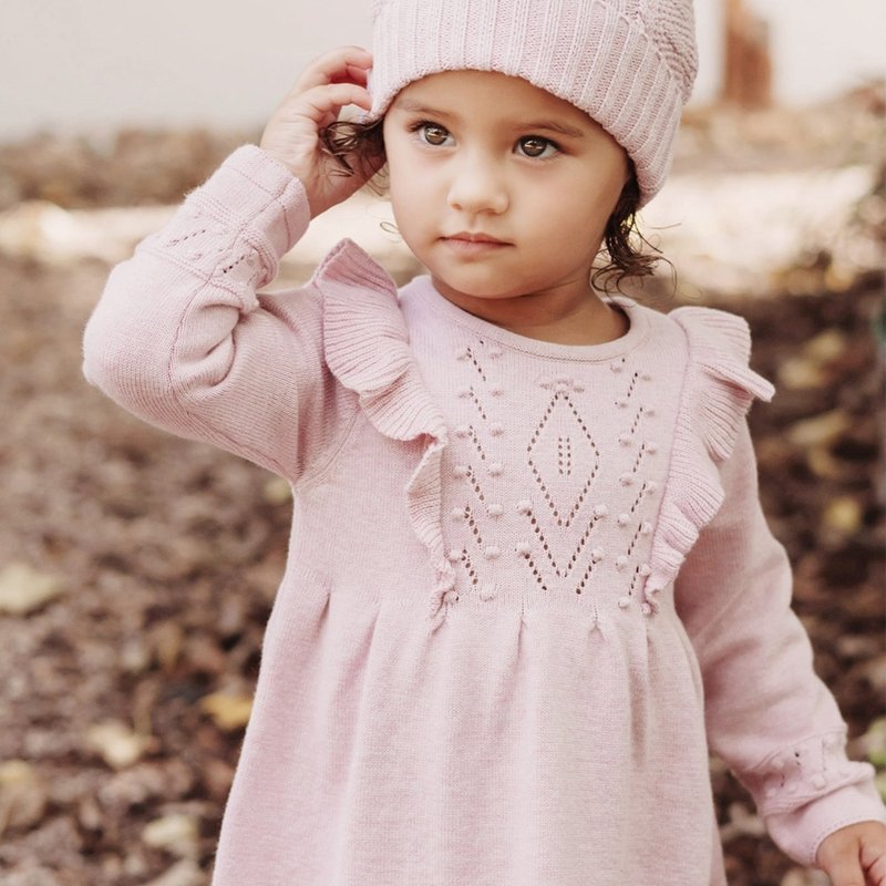 Australian Purebaby organic cotton girls' knitted dress/skirt 12M-4T soft pink ruffle - กระโปรง - ผ้าฝ้าย/ผ้าลินิน 