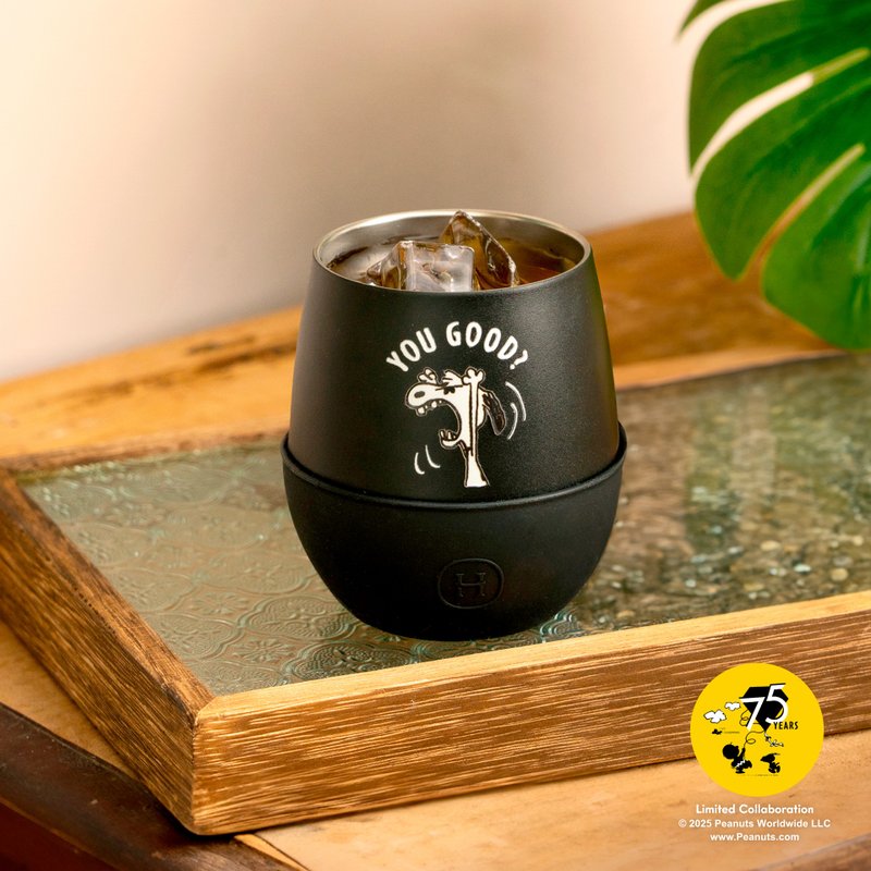 【Pinkoi x SNOOPY】 HYDY 240ml 黑杯-油墨黑 (You good?) - 保溫瓶/保溫杯 - 不鏽鋼 黑色