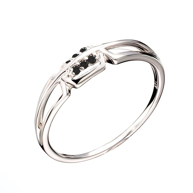 Diamond Ring for Men, Men Diamond Wedding Bands, Black Diamond Engagement Ring - แหวนทั่วไป - เพชร สีเงิน