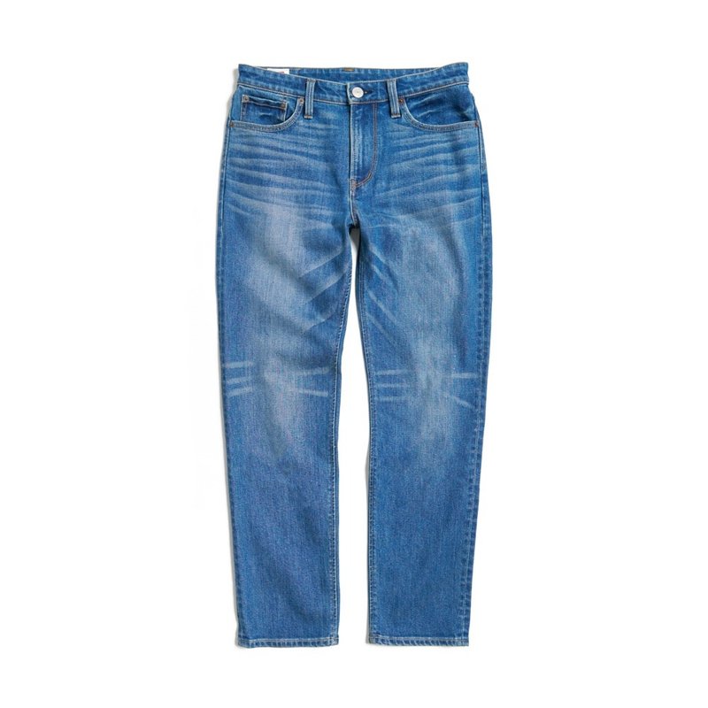 EDWIN 加大碼 RED LABEL 365 丹寧中直筒牛仔褲-男款 (中古藍) - 男長褲/休閒褲 - 棉．麻 藍色