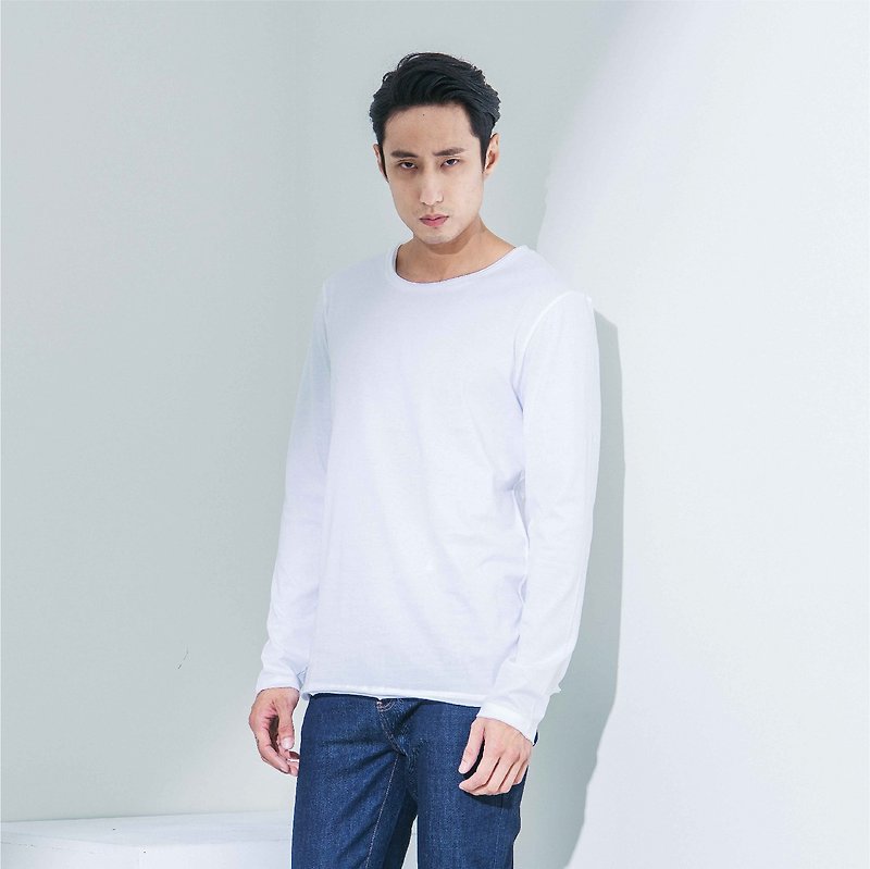 Bread & Boxers Crew Neck Relaxed Long Sleeve Nordic Fashion Tee EugeneTong - Men's T-Shirts & Tops - Cotton & Hemp 